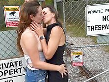 Public Double Blowjob And Messy Facial With Two Hot Milfs