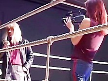 Rough Catfight In The Boxing Ring