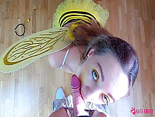 Cosplay Bee Lick Meat For Taking Jizz Like Nectar - Funny Self Perspective Oral Sex From Attractive Slut! Active Amateurs Porn B