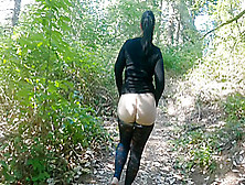 Fat Booty Milf Wears See Through Pants At Public Park