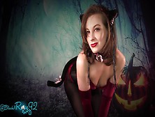 Velvet Cunt Full Film Sleazy Catgirl Halloween Costume In Velvet Gloves Satin Corset Pantyhose