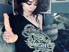 Petite Emo Viakitty Plays With Big Toy