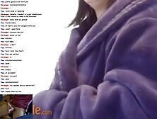 [Omegle] Busty Married Milf In Bathrobe