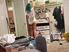 Hot College Girl Changing In Her Room Comp