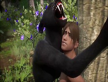 Realistic Furry Suit Oral Sex And Fucking (Dark Panther Version)