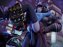 Police Officer D. Va Takes Doomfists Giant Rod Anal