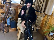 Preview- Cheating Wife Sucking Cock While Wearing Fur Coat And Shiny Boots 204