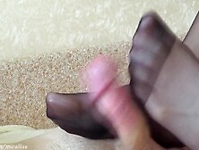 Hawt Footjob In Ebony Hose