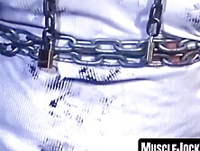 Musclejockbound. Com - Bound By Chains,  Tattooed Man In Uniform Endures Rough And Erot