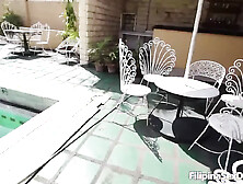 Hairy Filipina pussy swallows foreign cock