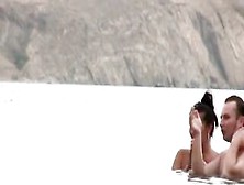 Stripped in public Russian beach honeys