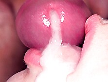 Ultra Close Up Jizz In Her Mouth! She Lazy Teases Rod With Lips And Tongue,  All Face Covered In Sperm