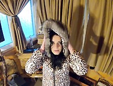Deepthroat action in camel toe leggings and puffy jacket with Milfycalla