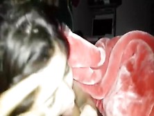 Latina girl keeps complaining about being recorded during this blowjob