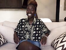 Busty Ebony Bouncing Wild On White Dick