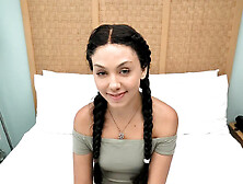 Teen 18+ With Braided Pigtails Begs To Get Creampied