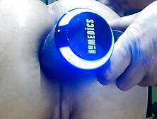Anal massage gun fucking