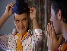 Handjob from horny stewardess