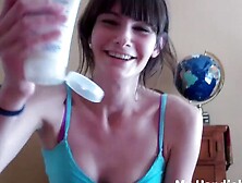 Chloe gives you a POV handjob with both hands