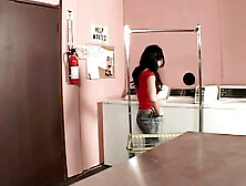 Racy Hispanic Gets Her Behind Filled with Cute Sperm by a Stranger in the Laundromat