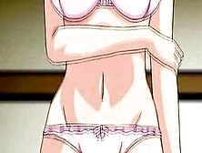 Busty anime babe getting teased