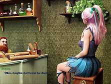 Amateur PC gameplay featuring a redhead with big boobs and a big booty