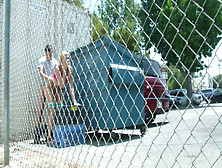 Alexa Grace becomes cum dumpster behind dumpster