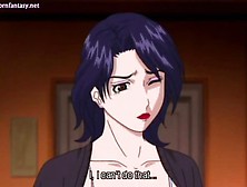 Big meloned anime milf enjoys sex