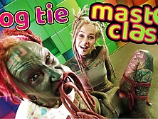 Funny Petite's shibari bondage video