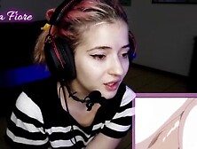 Emma Fiore reacts to Hentai shows her wet panties