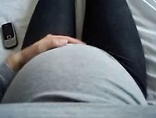 POV Pregnant British Babe Showing off her Belly and Tit