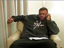 Black Guy Bangs Deep a Ebony Girl with Hairy Pussy From the Agency in His Hotel Room