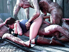 Jill Valentine Resident Evil 3D Hentai - Big Tits Anal Fuck Compilation with Sound