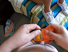 I took off the condom and the prostitute received all the semen inside.