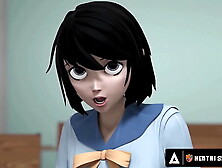 ASIAN CARTOON SEX SCHOOL - Horny Stacked Principal MILF Gets Screwed Doggystyle In Front Of The Class