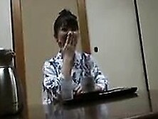 Delightful Japanese housewife has her lover eating out her