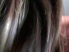 Hot tits brunette ex-GF riding hard pecker