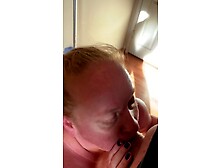 Sub suck my cock until I cum all over her face