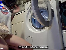 Typical Problems With Washing Machine - Cutie Likes Feeling That Schlong Unfathomable In Her Pink Soaked Twat