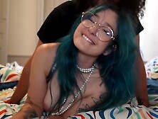 Khalamite Gives A Blowjob And Gets Hot Cunni - Brunette Babe