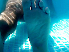 Trying out my under-water cam while I relax in the pool