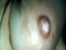 My slim busty chick receives her wet poontang creampied