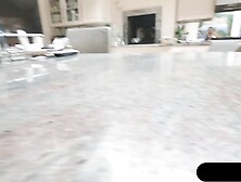 His busty blonde stepmom is a hot blowjob machine