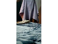 Step sister walks exposed into step brother room looking for condoms