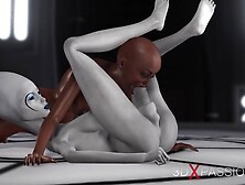 Shaggy lady-love's alien sex smut