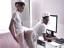 Lesbian nurses in pantyhose crazy porn video
