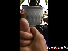 Flashing cock to office cleaning maid 1