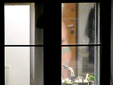 Charming neighbor with a shaved pussy