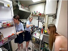 Naked In Kitchen