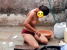 Desi Bathroom Bathing